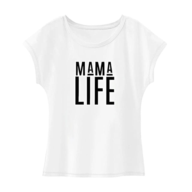 Camiseta para Mujer Verano Suave Cuello Redondo Manga Corta Top para Trabajo Senderismo Deportes M
