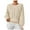 Beige, variant on Hpapadks Sweaters for Women Trendy Casual Solid Color Crew Neck Threaded Pullover Knit Sweaters Womens Sweater Beige L