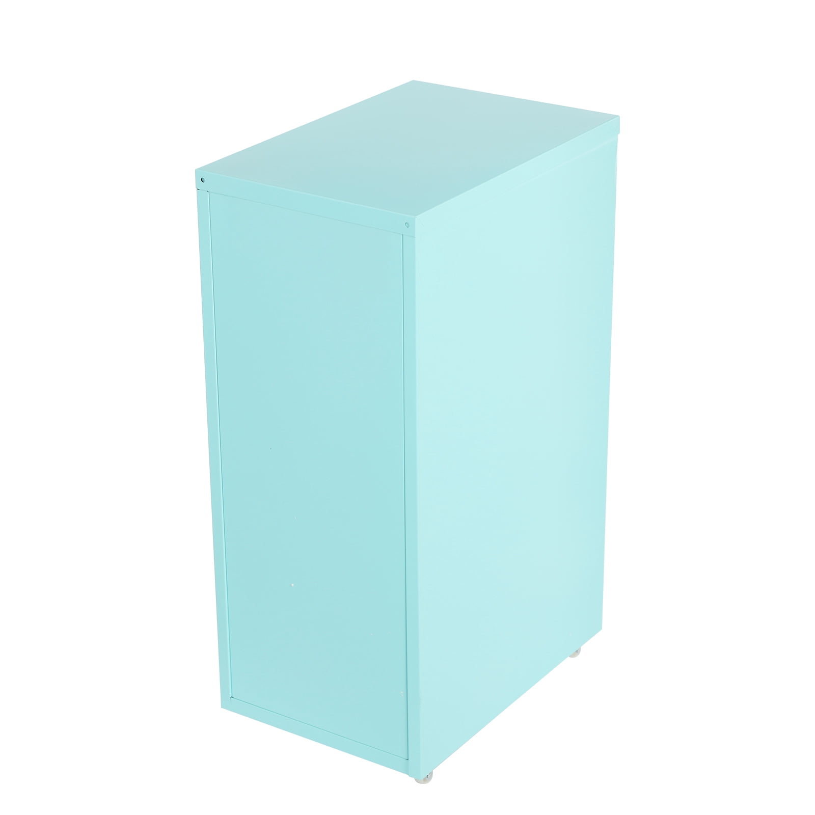 1 PCS  Rectangular Filing Cabinet with Wheels 6 Tiers Vertical File Cabinet, Drawer Type Blue Color Metal File Cabinet with Lock, used in Home, Office, Store, Shop