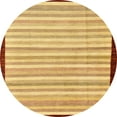 thumbnail image 1 of Ahgly Company Machine Washable Indoor Round Abstract Papaya Orange Area Rugs, 8' Round, 1 of 7