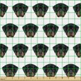 thumbnail image 2 of Ambesonne Dog Print Fabric by the Yard Upholstery, Rottweiler Face Polygonal, 3 Yards, Pale Cinnamon and Dark Grey, 2 of 5