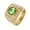Gold Light Green, variant on Women Men's Full Diamond Ring Stainless Steel Gemstone Bnad Ring for Couple Engagement Promise Comfort Fit Gold Green Size 9