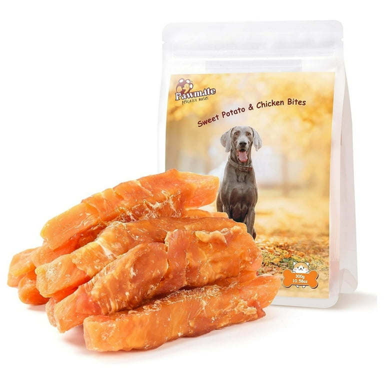 Sweet potato and cheap chicken wrap dog treats