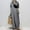 Grey, variant on Dpytoraw Loose Fit Striped Collar Long Cardigan Dress Elegant Women's Style Women’s A-Line Wrap Dresses
