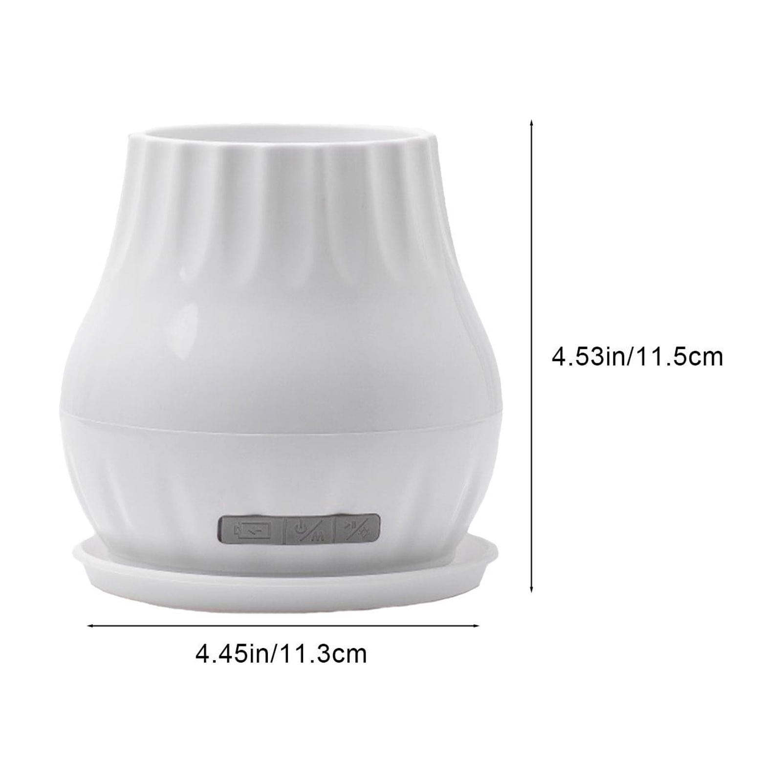 MMJ Plant Stand Indoor USB Bluetooth Speaker Wireless Smart Flower Pot Music Player for Office Desk Home Decoration Modern Tech Gadget Audio Sound System Gift