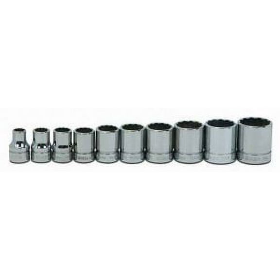 Williams WSB-10RC 10-Piece 3/8-Inch Drive Shallow 12 Point Socket Set