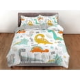 thumbnail image 3 of Colorful Dinosaurs Bedding, Duvet Cover Set & Pillowcase, Zipper Bedding, Dorm, 3 of 4