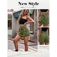 thumbnail image 7 of Xuanfei Women Solid Color High Waist With Pocket Belted Denim Cargo Skort Skirt, 7 of 7