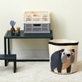 thumbnail image 2 of 3 Sprouts Panier de Rangement Pliant en Toile pour Bébés et Tout-Petits, Motif Bulldog, 2 of 4