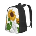 thumbnail image 2 of Vsdgher Plump Sunflower And Sketch Print Backpack for Women Men School Bookbag with Laptop Compartment for College Work Travel, Simple Fashion Casual Daypack, Fit 15" Laptop, 2 of 8