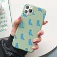 thumbnail image 1 of Lindo Animal dinosaurio Coque funda de teléfono para iPhone 13 12 11 Pro Max XR XS 7 8 Plus SE20 mate suave Color caramelo funda trasera de silicona Tan Jianjun unisex, 1 of 2