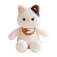 thumbnail image 2 of Calico Cat Stuffed Animal 16 Inch Soft Plush with Crocheted Bib Cute Stuffed Animal Toys for Student Children 1 Pack, 2 of 8