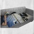 thumbnail image 6 of Vintage Car Soft Flannel Fleece Blanket, American Classic Old Style Fifties Auto Wheels Transportation History Art Print, Cozy Plush for Indoor and Outdoor Use, 70" x 90", Blue Beige, by Ambesonne, 6 of 6