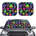 thumbnail image 2 of Yiaed Bright Mushrooms Print Car Front Windshield Sun Shade,Foldable Anti-UV Car Sunshade for Front Window for Most Vehicles-Large, 2 of 5