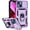 Pink-Purple, variant on iPhone 13 Case, Phone Case iPhone 13,iPhone 13 Case with Camera Cover & Kickstand Grade Shockproof Heavy Duty Protective with Magnetic Car Mount Holder for iPhone 13,Rosegold