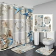 thumbnail image 2 of Christmas 3D Digital Printing Shower Curtain 4 Pieces For Home / Hotel / Party Decoration Style B, 2 of 9