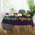 thumbnail image 6 of 60"x60" Mardi Gras Tablecloth, Waterproof Washable Polyester Square Table Cover, Durable Tablecloth for Kitchen Dining Table Party Decor, 6 of 7