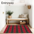 thumbnail image 3 of ODIKA 2'x3' Machine Washable Non-Slip Area Rug, Vintage Plaid Christmas Evergreen Welcome Seasonal High Traffic Rug with Pad, Red, 622179, 3 of 8
