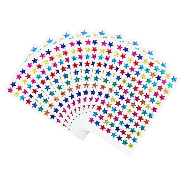 NUOLUX Pack of 960pcs 1cm Self Adhesive Assorted Colors Shiny Sparkle Star Stickers Kids Students Rewards Teachers Supplies