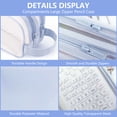 thumbnail image 2 of Rirool Mesh Pencil Case Large Capacity, Clear 2 Compartment Pencil Pouch with Zipper, Big Pen Organizer for School Supplies, Travel Makeup Bag for Girls Teens Adults Blue, 2 of 7
