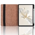 thumbnail image 2 of Case for Honor Pad 9/Honor Tablet 9 HEY2-W09 12.1 inch, Brown Leather Folio Stand with Pencil Holder & Card Slot, 2 of 7