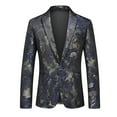 thumbnail image 1 of TIMIFIS Mens Prom Blazer Plus Size Printed One Button Suit Jacket Fashion Casual Dinner Wedding Dress Blazer, 1 of 7