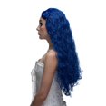 thumbnail image 2 of Peluca Way To Celebrate Larga Rizada azul medianoche, 2 of 4