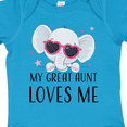 thumbnail image 4 of Inktastic Elephant My Great Aunt Loves Me Boys or Girls Baby Bodysuit, 4 of 5
