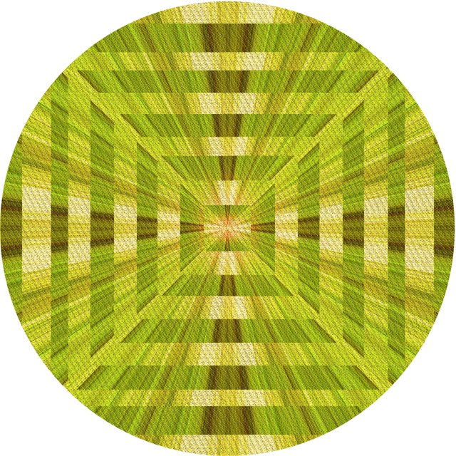Ahgly Company Tapis Rond Lavable en Machine Intérieur Transitionnel Jaune Foncé Vert, 8 Pieds Rond