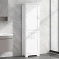 thumbnail image 2 of Gzxs 68.4"H Tall Storage Cabinet, Freestanding Bathroom Cabinet w/ Adjustable Shelves and 2 Drawers, Modern Kitchen Pantry Cupboard for Dining Living Room, White, 2 of 9