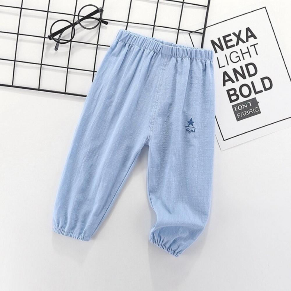 Fabal Toddler Kid Baby Boys Girls Solid Anti-Mosquito Casual Long Pants Trousers