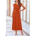thumbnail image 6 of PRETTYGARDEN Women's 2 Piece Summer Outfits Dressy Casual Knit Short Sleeve Crop Top High Waist Midi Skirt Set, 6 of 8