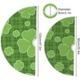 thumbnail image 3 of Coolnut Lucky Clover Christmas Tree Skirt 36", St. Patrick's Day Tree Skirt Double Layers Polyester Easter Tree Skirt for St. Patrick's Day Holiday Party Decoration, 3 of 6