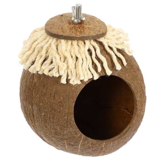 Natural Coconuts Shell Birds Breeding Nest 1 Set Hideaway Lovebirds Hideout