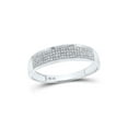 thumbnail image 3 of 10kt White Gold His Hers Round Diamond Cluster Matching Wedding Set 1/2 Cttw, 3 of 5