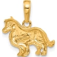 thumbnail image 4 of 14K Yellow Gold Collie Dog Pendant (15 X 17) Made In Peru c3508, 4 of 6