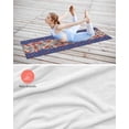 thumbnail image 4 of 4th of July Yoga Towel for Hot Yoga Non Slip, Blue Red Star Flowers Botanical Rustic 26"x74" Yoga Mat Towel Absorbent Yoga Sweat Towels Microfiber Hot Yoga Blanket for Bikram Pilates, 4 of 7
