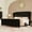 Black, variant on VanAcc King Size Platform Bed Frame, Chenille Upholstered Sleigh Bed with Scroll Wingback Headboard & Footboard/Button Tufted/Cream