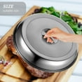 thumbnail image 3 of 2 Pcs Cloche for Food Vegetable Cover Food Dome 24X24X4CM Silver, 3 of 8