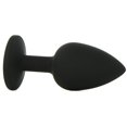 thumbnail image 3 of Booty Bling Small Jeweled Silicone Plug in Black/Purple, 3 of 6