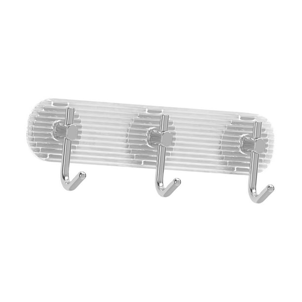 Ganchos de pared perfecl Ganchos de puerta perchas adhesivas reutilizables auto resistentes plateado