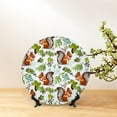 thumbnail image 6 of Yiaed Mosaic Forest Squirrel Print Bone China Decorative Plate Ceramic Dinner Plates Art Crafts with Display Stand-10in, 6 of 6