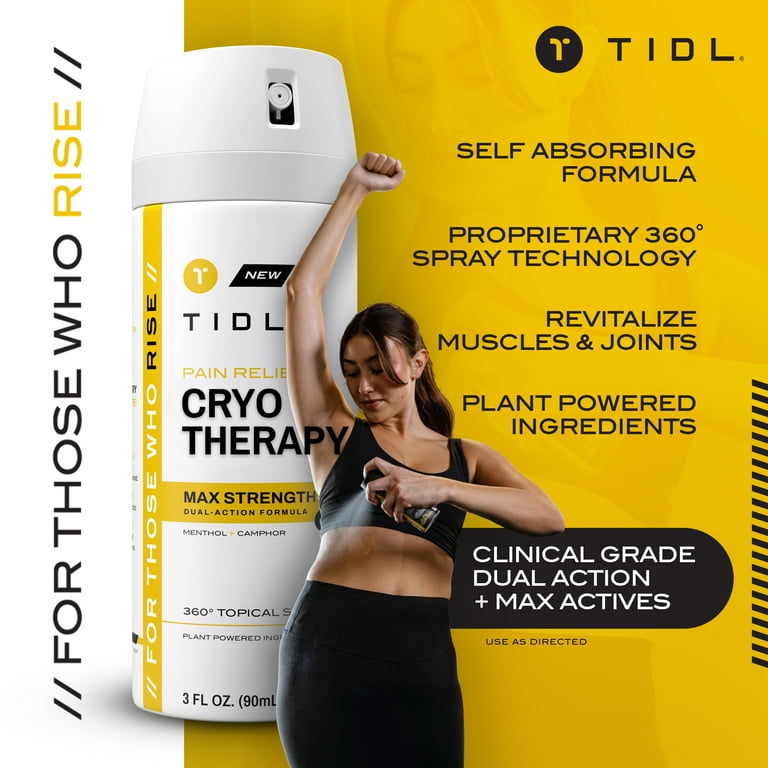 2 pack) TIDL Max Strength Cryotherapy Menthol & Camphor Pain