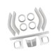 thumbnail image 5 of Conjunto de de decoración interior ligero, fácil de usar, elegante decorativo de reemplazo resistente al desgaste conveniente Plata, 5 of 9