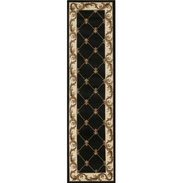2 ft. 2 in. x 7 ft. 11 in. Runner Polypropylene Black Area Rug