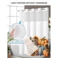 thumbnail image 4 of No Hook Cloth Fabric Shower Curtain with Snap in Liner, Orange Pumpkins Fall Waterproof Shower Curtains Set with See Through Top Window, Thanksgiving Botanical Flower Pastoral Bath Curtains 54"x78", 4 of 6