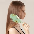 thumbnail image 3 of Fresh Avocado Hair Brush - Ergonomic Handle for Easy Grip, Gentle Detangler for All Hair Types, 3 of 4