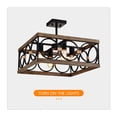 thumbnail image 3 of GDF Studio 4-Light Square Ceiling Light, Farmhouse Kitchen Island Fixture, Matte Black, 3 of 9