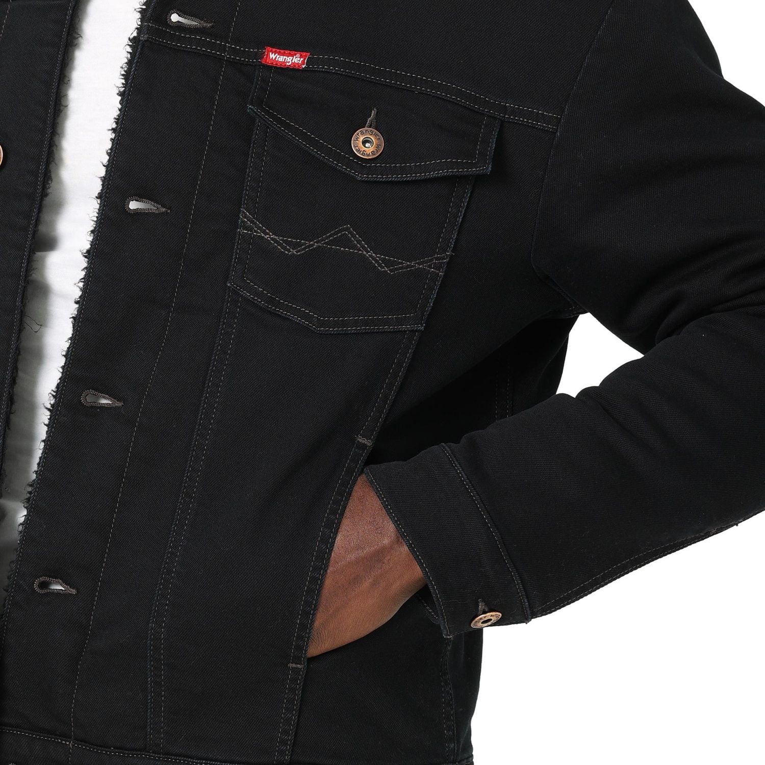 Wrangler Sherpa Lined Denim Jacket