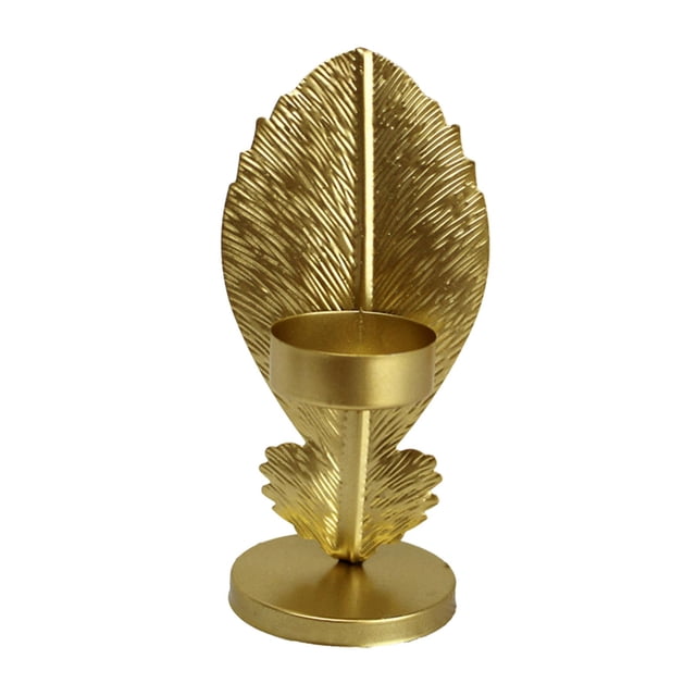 Portavelas metálico para velas cónicas, candelabro alto para velas de pilar, estilo moderno para bodas y comedores. B dorada